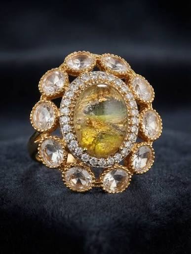 Diamond polki rings
